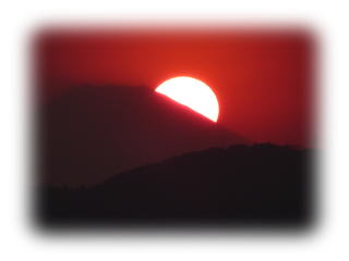 夕陽と富士－３